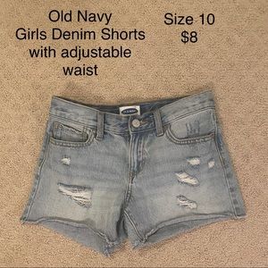 Old Navy girls’ shorts with adjustable waist